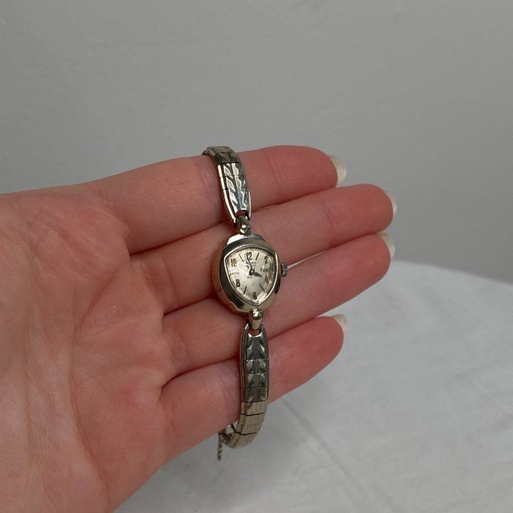 GRUEN Swiss Made Vintage 14k White Gold Women's Cocktail Watch